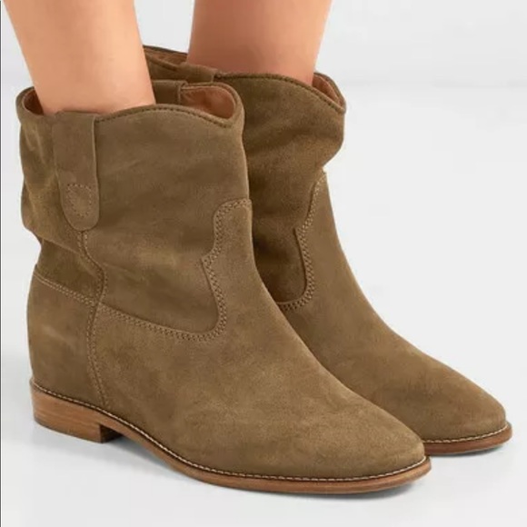 Isabel Marant Crisi Suede Boots Beige 40 FR